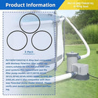 P6119 (P6119ASS16) O-Ring Seal Compatible with Bestway Flowclear Filter Pump Cap, Fits 530/800/1500 GPH Pool Pumps, Pool Filter Replacement Parts(3 Pack)