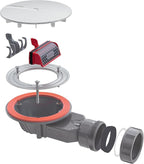 Wirquin 30723382 Slim+ Membrane with Removable Hair Filter for Shower Drain Plug, Red and Grey