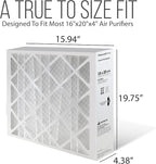16x20x4 AC Furnace Air Filter Replacement - FC100A1003 HVAC Furnace Filters Merv 11 Filter Media, AC Filter with Homequip Disposal Bag, 2-Pack (Actual Size: 15.94 x 19.75 x 4.38 Inches)