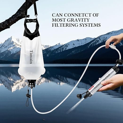 Timain 4-Stage Filtration,High Flow Rate Water Filter Straw,Water Purifier Survival for Emergency Kits,Travel,Camping, Hiking,Fishing,Hunting (1)