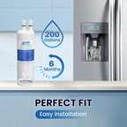 GOLDEN ICEPURE RWF6700A Refrigerator Water Filter Replacement for Everydrop® Filter 1, W10295370A with Air Filter Replacement for W10311524, FreshFlow AIR 1, 3 PACK