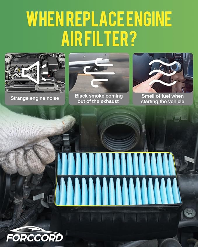 Cabin & Engine Air Filter Fit for Hyundai Sonata Gas 2015 2016 2017 2018 2019 2.4L (Not for Hybrid) Activated Carbon Cabin Filter Replacement Air Filter CF12151 CA11942 Car Accessories