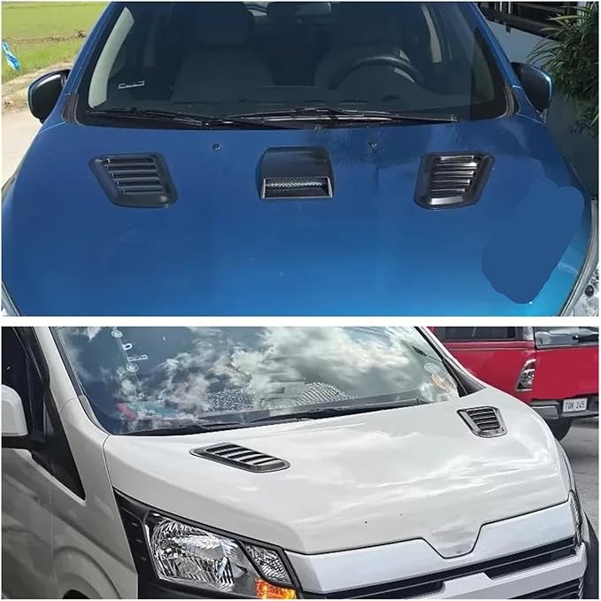Car Hood Scoop Air Intake Vents Compatible For Hyundai Ix35 Solaris Compatible For Renault Captur Compatible For Kia And Sportage 4(Gold)