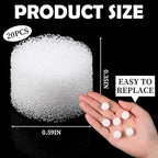 20 Pcs Replacement Air Filter Sponge for Compressor Foam Filters Round White Replacement Sponges with Portable Storage Box for Compressor System Accessories Cool Mist Device Inhaler