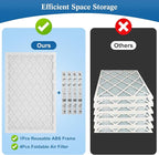 16x25x1 MERV 11 Air Filter, Quality AC/HVAC Furnace Filter，1 Reusable ABS Frame + 4 Pack Replaceable Filter Media，Breathe Fresher and Cost-effective