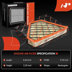 A-Premium Front Engine Air Filter Compatible with Cadillac ATS, CTS & Chevrolet Camaro, 2013-2023, 2.0L 2.5L 3.6L, Flexible Panel, Replace# 20857930