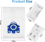Improvedhand 20 Packs 3D Airclean Bags Replacement for Miele GN Vacuum Classic C1 Complete C1 Complete C2 S227 S240 S270 S400 S2 S5 S8 Series with 5 Motor Protection Filters, 5 AirClean Filters