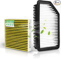 Engine and Cabin Air Filter Combo for Kia Soul 2019 2018 2017 2016 2015 2014 L4 1.6L 2.0L Engine Air Filter Car Replacement Set #CF12002 CA11206 C38208 97133-B2000 28113-1R100 Car Accessorie - 2 Pack