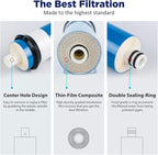 Membrane Solutions Combo Pack for FX12M and FX12P, Water Filter Replacement Cartridges Compatible with GE GXRM10RBL GXRM10G Reverse Osmosis Systems, 4x 10-Inch Carbon Filters, 1x 50GPD RO Membranes