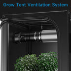Hon&Guan 4" Air Filtration Kit: 4 Inch Inline Duct Fan with Speed Controller, 10" High Carbon Filter, 8 Ft Ducting & Rubber Coupler, Ventilation System for Grow Tents, Indoor Gardening, Hydroponics