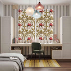 2 Panel Kitchen Cafe Curtains, Camels Palm Trees Sunlight Filtering Nature Air Through, Window Decor Tier Curtains for Living Room 104W x 84L inch Desert Date Coconut Trees Leaves Cords Beige