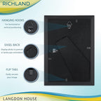 Langdon House 4x6 Picture Frames Set (Gold, 6 Pack) Distinguished Edging for Classic Style, Richland Collection