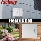 Electrical Box 20 x 12 x 10 Inch Indoor Outdoor Electrical Enclosure Box Steel Junction Box Wall Mounted Universal Electrical Project Box with Safety Locks and Mounting Plates