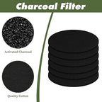 6 Pack Charcoal Filters for Compost Bucket, 7.25 inch Round Activated Carbon Replacement Filters for Kitchen Compost Bins Kitchen Composts Bin Charcoal Filter Replacements