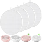 4 Pack HPro Nail Dust Collector Replacement Filters, Compatible with MelodySusie Nail Dust Collectors Models HPro/SProR, Filters 99% of Nail Dust, Reusable & Easy to Clean, White