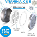 AquaHomeGroup Luxury Filtered Shower Head Set 20+3 Stage Shower Filter for Hard Water Removes Chlorine and Harmful Substances - Showerhead Filter High Output