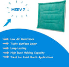 Spray Booth Intake Tacky Filter Panel, Internal Frame (10/case, 20" x 48")