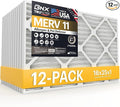 BNX TruFilter 16x25x1 Air Filter MERV 11 (12-Pack) - MADE IN USA - Allergen Defense Electrostatic Pleated Air HVAC AC Furnace Filters for Allergies, Dust, Pet, Smoke, Allergy MPR 1200 FPR 7