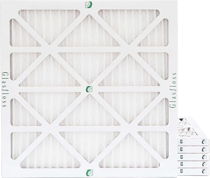 Glasfloss 14x14x1 MERV 10 (FPR 5-6) Pleated Air Filters Box of 6. Actual Size: 13-1/2 x 13-1/2 x 7/8