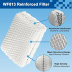 6 Pack WF813 Humidifier Filter Replacement, Upgraded Humidifier Wick Filter for ReliOn RCM-832 RCM-832N, for ProCare PCWF-813 PCCM-840, for Equate EQWF813 EQ 2119-UL Cool Mist Humidifier Filters