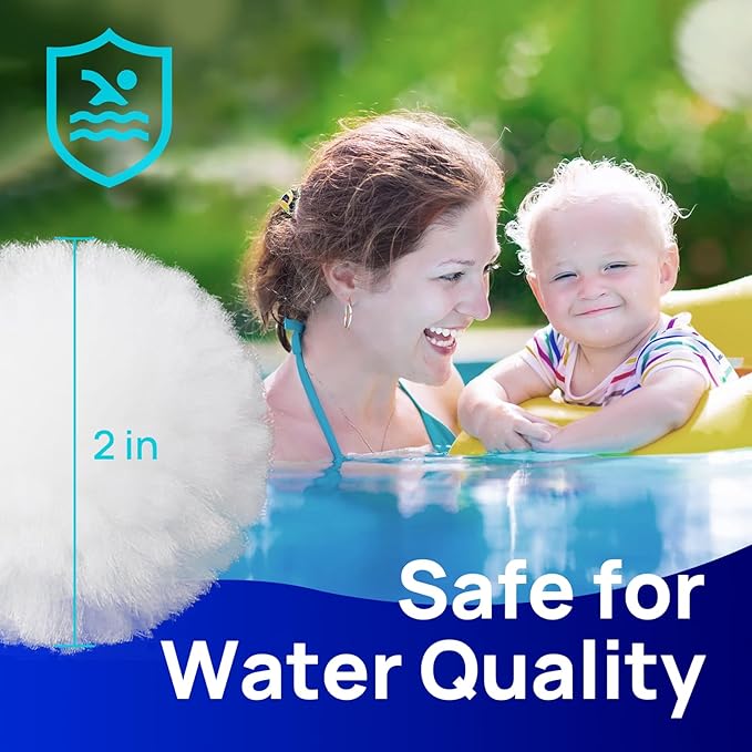 AQUASTRONG Pool Filter Balls for Sand Filters, 4.6 lbs Reusable Pool Sand Filter Balls (Replaces 150 lbs of Sand), Efficient Water Filtration Pool Filter Balls for Swimming Pools, Filter Pumps