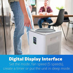 Kenmore PM4030 Air Purifier with H13 True HEPA Filter, Covers Up to 2300 Sq.Foot, 24db SilentClean 3-Stage HEPA Filtration System, 5 Speeds for Home Large Room, Kitchens & Bedroom