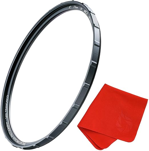 105mm X2 UV Filter for Camera Lenses - UV Protection Photography Filter with Lens Cloth - MRC8, Nanotec Coatings, Ultra-Slim, Traction Frame, Weather-Sealed by Breakthrough Photography