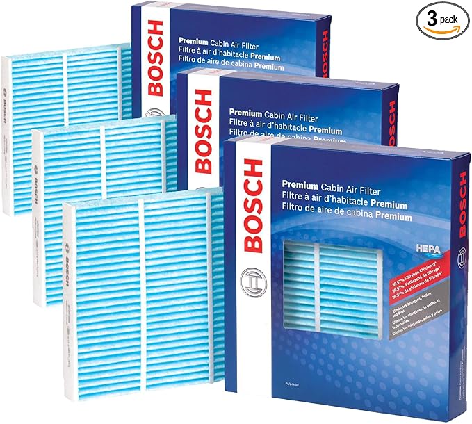BOSCH 6059C HEPA Cabin Air Filter - Compatible with Select Acura MDX; Honda Odyssey, Pilot (Pack of 3)