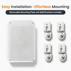 QILIPSU Outdoor WiFi Enclosure, 11.4"x7.5"x5.5" Waterproof Electrical Junction Box IP67 Weatherproof Plastic Clear Hinged Cover for Electronic Network Project