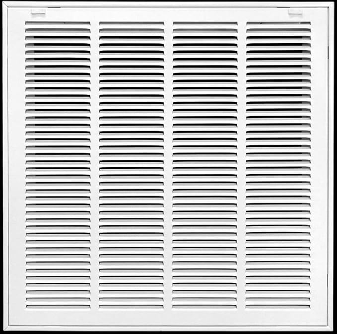 HVAC Premium 24 x 30 Duct Opening Steel Return Air Filter Grille, for 1-inch Filter, Removable Door, Flat Stamped HVAC Vent Cover Grille, Outer Dimensions 26.5 x 32.5