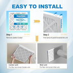 10x10x1 AC Air Filter MERV 8 (6-Pack) MPR 600 FPR 5 HVAC Furnace Pleated Filters Dust Defense Air Filters Replacement (Exact Dimensions: 9.81x9.81x0.81 Inches)