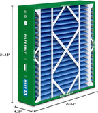 Filterbuy 21x24.5x5 Air Filter MERV 13 Optimal Smoke & Allergy Defense (4-Pack), Electrostatic Pleated HVAC AC Furnace Filters for Rheem, Ruud, and Protech (Actual Size: 20.63 x 24.13 x 4.38)