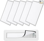 YOKIVE 6 Pcs Magnetic Floor Vent Covers, Floor Register Cover PVC Mesh Air Vent Screen Filters, Great for Home Floor, Wall, Ceiling, Catch Debris Hair Dust (White, 12-Inch x 8-Inch)