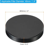 PATIKIL 49mm Lens Cap, 2 Pack Camera Lens Cap Cover Universal Front Metal Lens Filter Stacks Cap Protective Case for 49mm Camera Circular Polarizing Fader ND Filter, Black