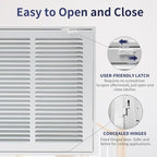 18"W x 12"H [Duct Opening Size] Steel Return Air Filter Grille - Removable Face/Door for 1 inch Filters -HVAC Vent Cover Grill - White [Outer Dimensions: 20 5/8"W X 14 5/8"H]