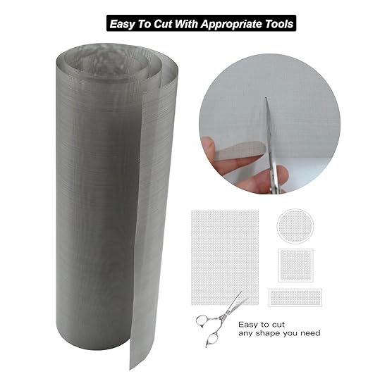 304 Stainless Steel Mesh 80Mesh, 15.7"x47.2"(40x120cm) Metal Mesh Screen, Woven Fine Wire Mesh Easy to Cut for Filter Mesh, Filtration Cloth and DIY Project