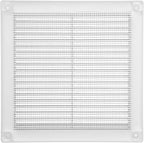 Vent Systems 8'' x 8'' Inch White Soffit Vent Cover - Pack of 100 - Flat Square Air Vent Louver - Grille Cover - Built-in Insect Screen - HVAC Vents for Bathroom, Home Office, Kitchen 8x8 Inch