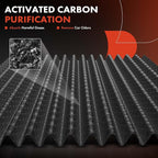 A-Premium 2-PC Cabin Air Filter w/Activated Carbon Compatible with Honda & Acura Model - Civic (01-05), CR-V (02-06), Element (03-11), CSX (06), EL (97-00 02-05), RSX (02-06)