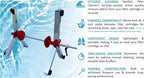 Filter Cleaning Stand Cleaner for 3, 4 or 6 Inch Swimming Pool cartridges, Tornado Spinner Action Maintenance Pump Equipment Above in ground Solar Cover Salt Systems or Chlorine