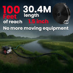 XtremepowerUS Backwash Hose Extra Heavy-Duty Pool Drain Hose 2" x 50 ft – 47 MIL Thickness Drain Hose with Clamp for Filter Pump or Sump Discharge