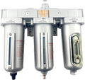 3/4" NPT HEAVY DUTY Industrial Grade 3 Stages Filter Coalescing Desiccant Dryer System For Compressed Air Lines, Metal Bowls, Great For Paint Spray And Plasma Cutter (AUTO DRAIN)