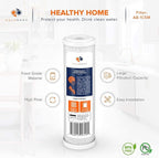 Aquaboon 5 Micron 10 x 2.5 Carbon Block Water Filter Cartridge CTO Whole House Water Filter Replacement Compatible with WHKF-WHWC, FXWTC, 12-PACK