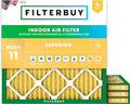 Filterbuy 23.5x23.5x1 Air Filter MERV 11 Superior Pet & Allergy Defense (4-Pack), Electrostatic Pleated HVAC AC Furnace Filters Replacement, Made in USA (Actual Size: 23.38 x 23.38 x 0.75)