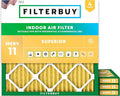 Filterbuy 15x15x1 Air Filter MERV 11 Superior Pet & Allergy Defense (4-Pack), Electrostatic Pleated HVAC AC Furnace Filters Replacement, Made in USA (Actual Size: 15.00 x 15.00 x 0.75)