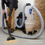 Oneida Air Systems Dust Collector & Cyclone Separator Kit w/ Clear Bucket, DD Deluxe 5-Gal - Portable Cyclone Machine for Wet and Dry Shop Vacuums