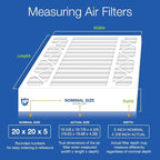 Nordic Pure 20x20x5 (Actual Size: 19 5/8 x 19 7/8 x 4 3/8) Honeywell/Lennox Replacement MERV 15 Air Filters 2 Pack
