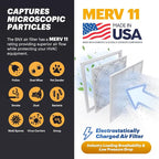 BNX TruFilter 18x20x1 Air Filter MERV 11 (6-Pack) - MADE IN USA - Allergen Defense Electrostatic Pleated Air Conditioner HVAC AC Furnace Filters for Allergies, Dust, Pet, Smoke, Allergy MPR 1200 FPR 7