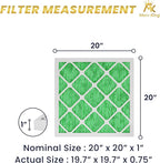 MervKing 20x20x1 Air Filter Actual Size: 19.7" x 19.7" x 0.75" MERV 13 MPR 1500-1900 | MADE IN USA | 4-Pack | Pleated HVAC AC Furnace Replacement