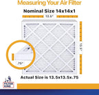 Filter King 14x14x1 Air Filter | 4-PACK | MERV 13 HVAC Pleated A/C Furnace Filters | MADE IN USA | Actual Size: 13.5 x 13.5 x .75"
