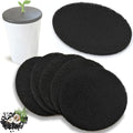 NewKe 6 Pack Natural Charcoal Filter Refills for Chef'n 401-420-120 EcoCrock Counter Compost Bin, Compost Bucket in Indoor, Oval-Shaped Charcoal Filters, Approx 6-1/2 x 5 in 3/8 in Thick